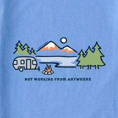Women's Lakeside Camper Not Working Short Sleeve Crusher Boxy Tee