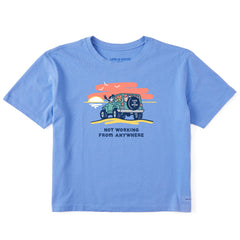 Women's Jackie and Rocket 4x4 Not Working Short Sleeve Crusher Boxy Tee