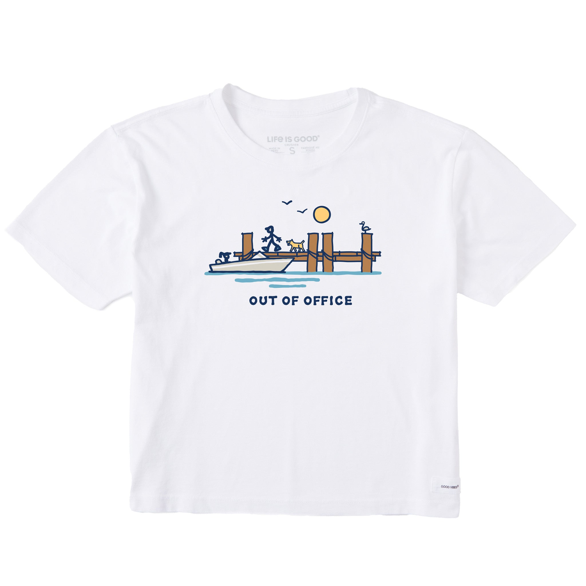 Women's Dock Lake Out of Office Short Sleeve Crusher Boxy Tee