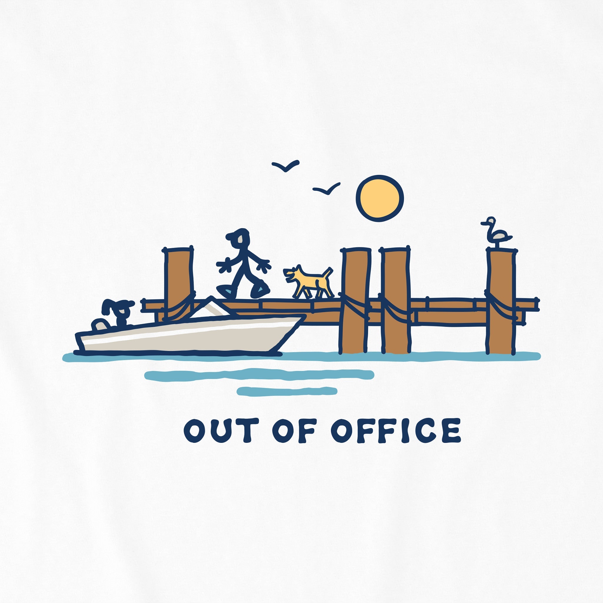 Women's Dock Lake Out of Office Short Sleeve Crusher Boxy Tee