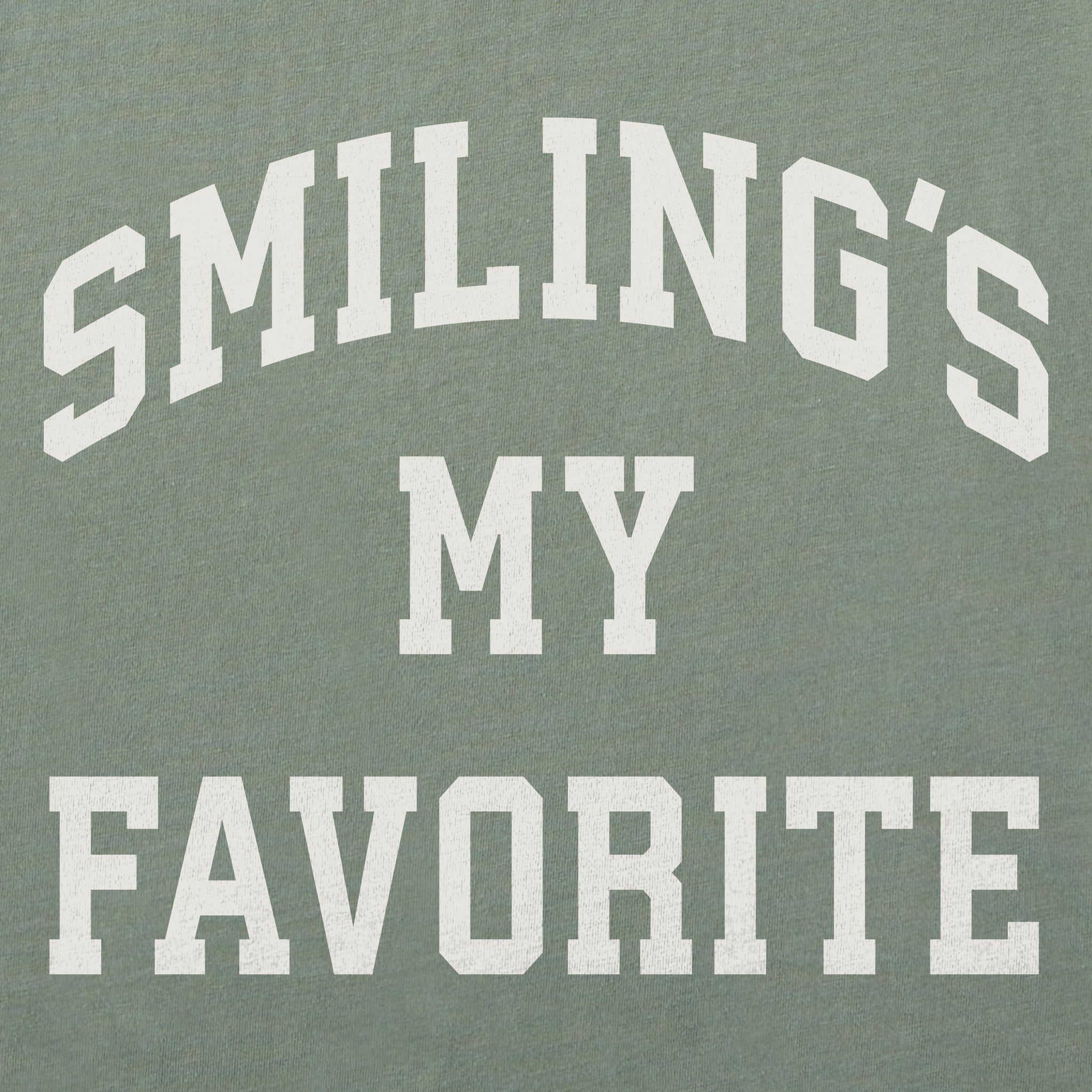 Men's Smiling's My Favorite Arch Short Sleeve Crusher Tee