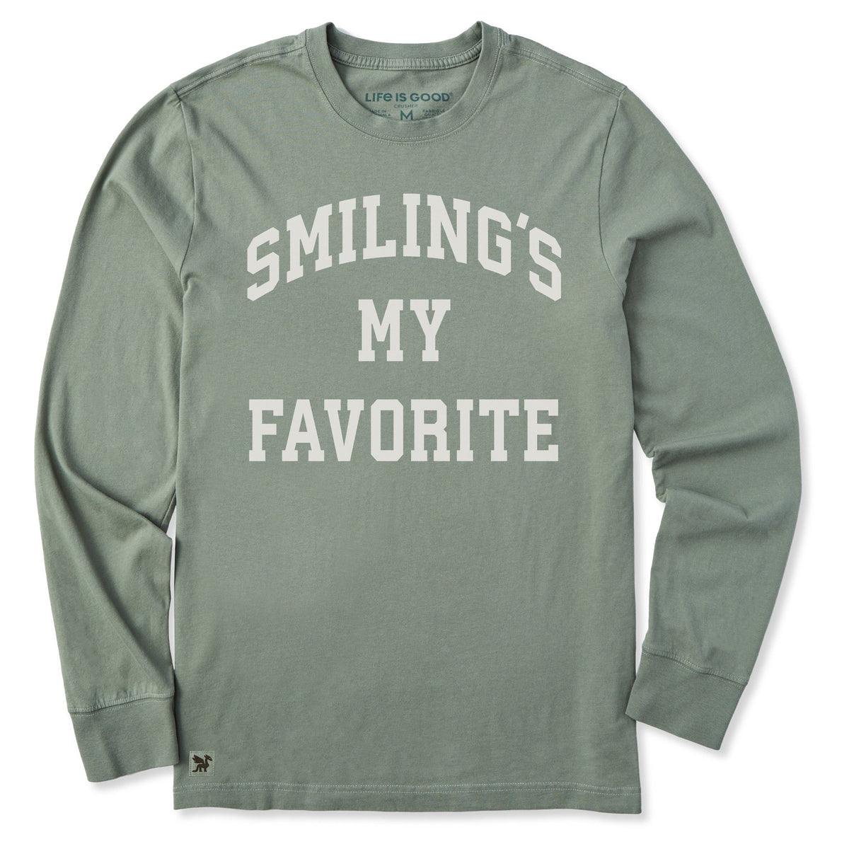 Men's Smiling's My Favorite Arch Long Sleeve Crusher Tee