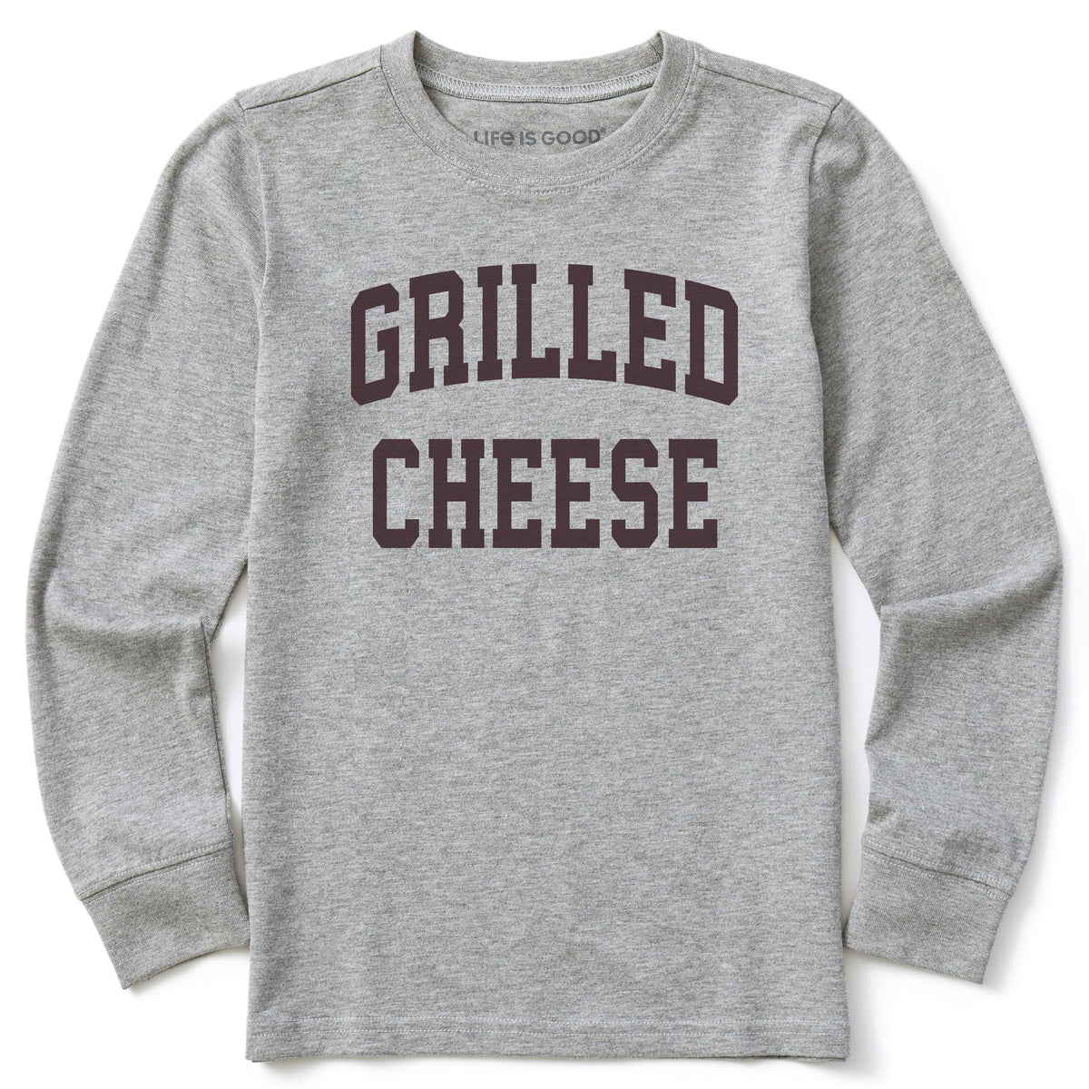 Kids Grilled Cheese Arched Long Sleeve Crusher Tee