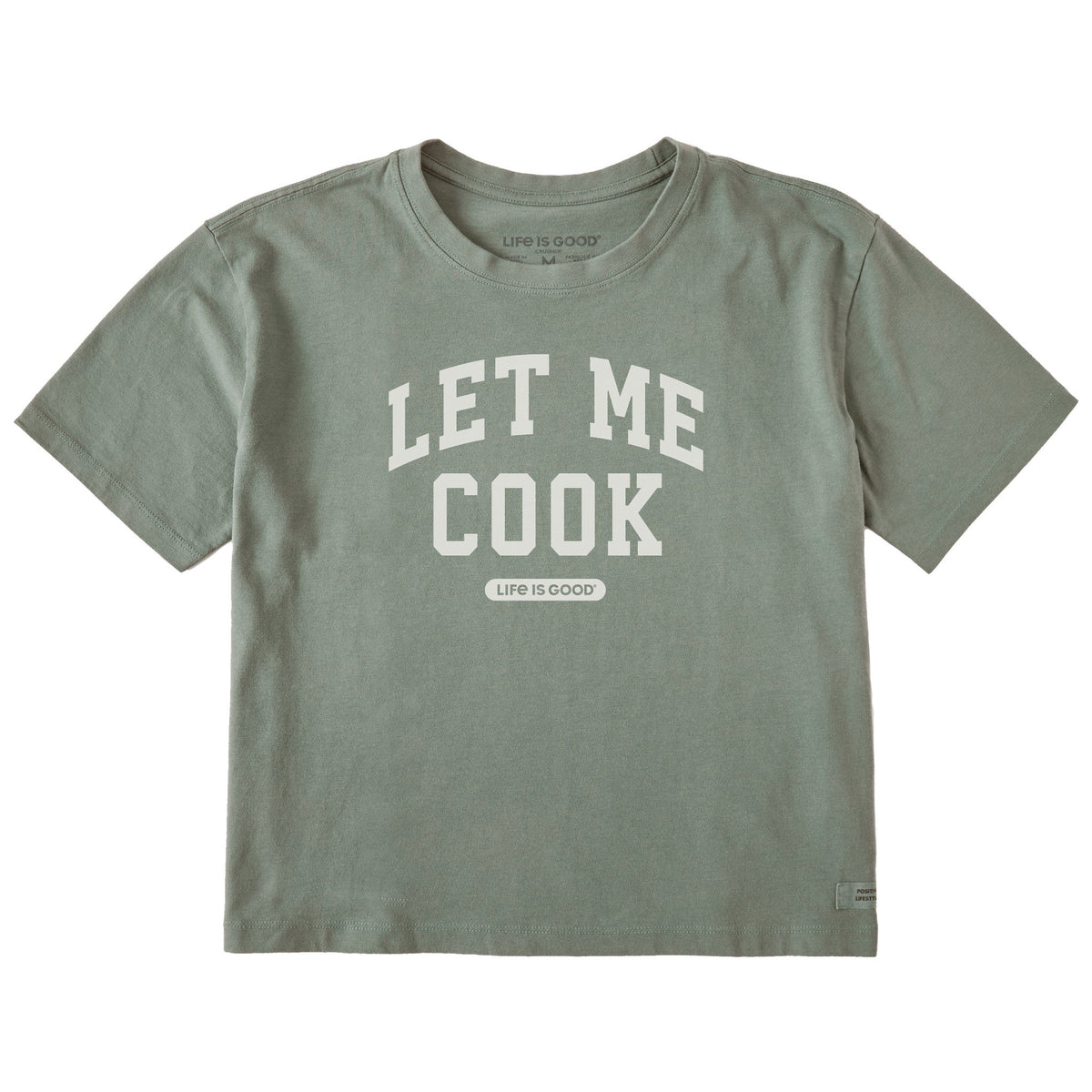 Women's Let Me Cook Arch Short Sleeve Crusher Boxy Tee