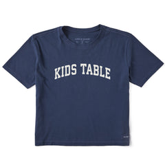 Women's Kids Table Arch Short Sleeve Crusher Boxy Tee