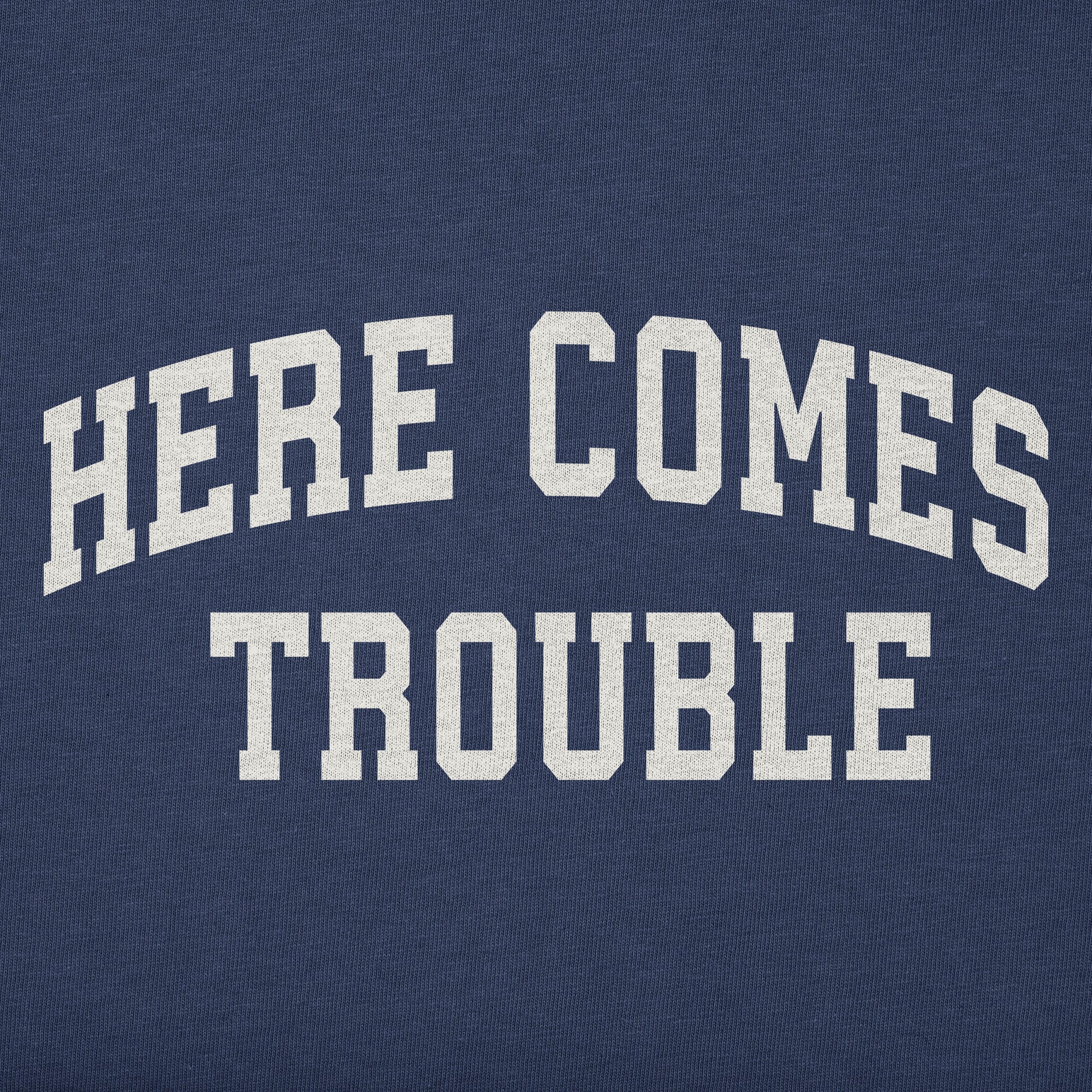 Women's Here Comes Trouble Arch Short Sleeve Crusher Boxy Tee