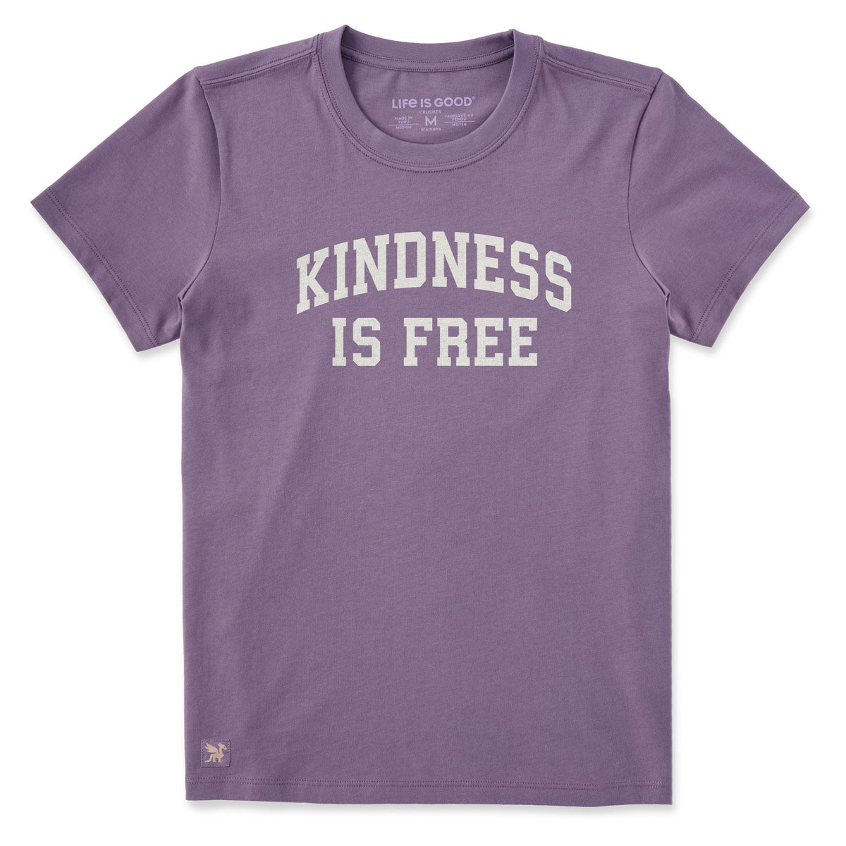 Women's Kindness is Free Arch Short Sleeve Crusher Tee