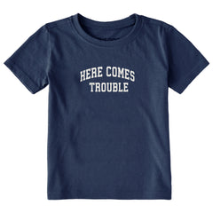 Toddler Here Comes Trouble Arch Short Sleeve Crusher Tee