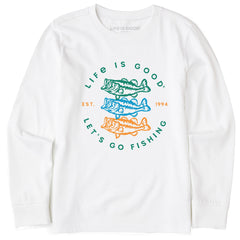 Kids Let's Go Fishing Long Sleeve Crusher Tee