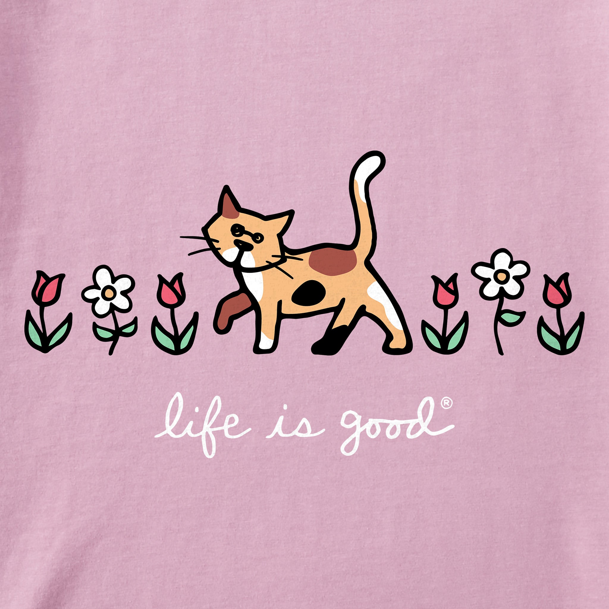 Kids Al with Flowers Long Sleeve Crusher Tee