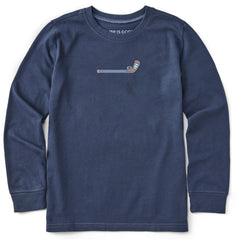 Kids Hockey Stick Long Sleeve Crusher Tee