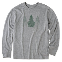 Men's Pine Trio Long Sleeve Crusher Tee