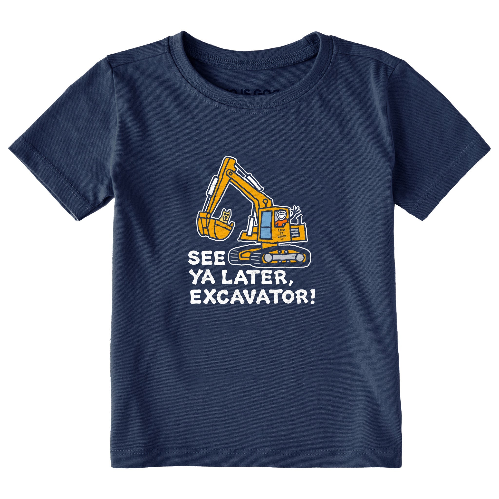 Toddler Jake and Rocket Excavator Short Sleeve Crusher Tee