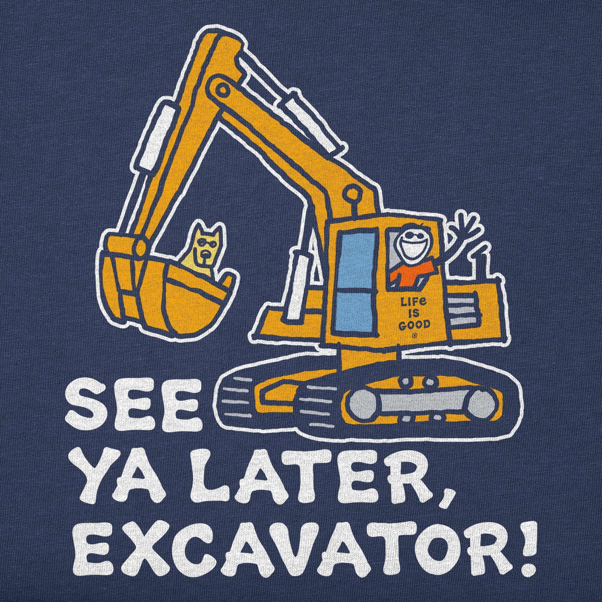 Toddler Jake and Rocket Excavator Short Sleeve Crusher Tee
