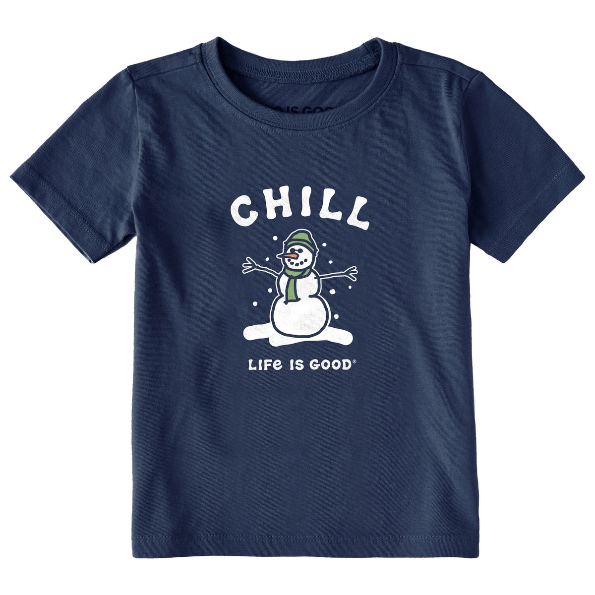 Toddler Chill Snowman Short Sleeve Crusher Tee