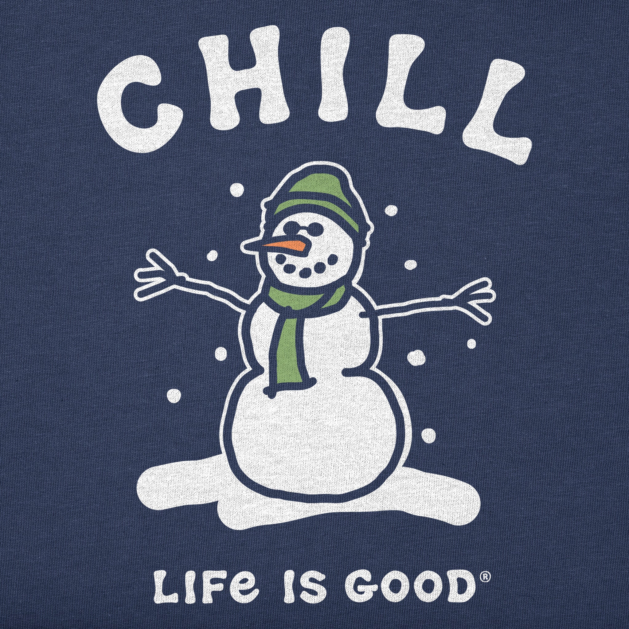 Toddler Chill Snowman Short Sleeve Crusher Tee