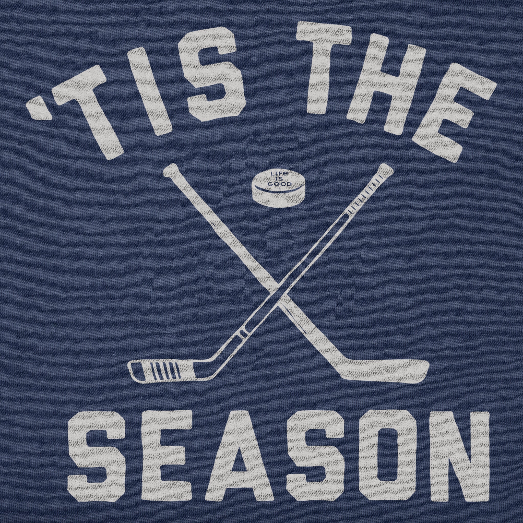 Toddler Tis the Season Hockey Short Sleeve Crusher Tee