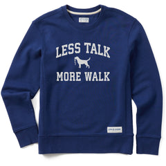 Women's Less Talk More Walk Arch Simply True Fleece Crew