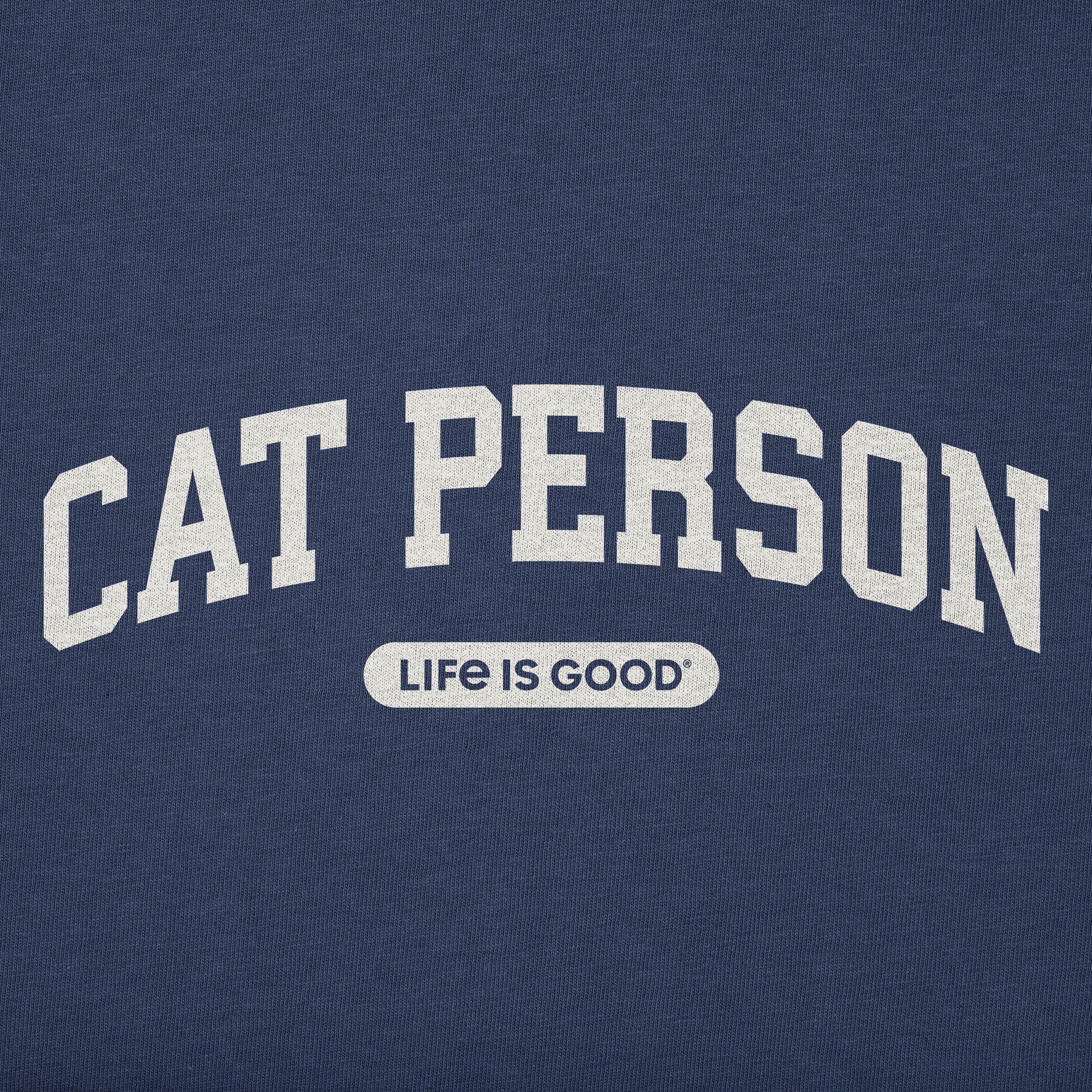Men's A Cat Person Arch Long Sleeve Crusher Tee