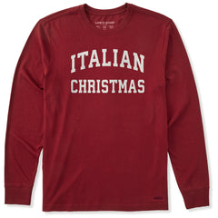 Men's Italian Christmas Arch Long Sleeve Crusher Tee