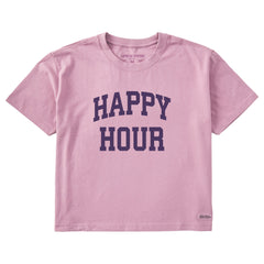 Women's Happy Hour Arch Short Sleeve Crusher Boxy Tee