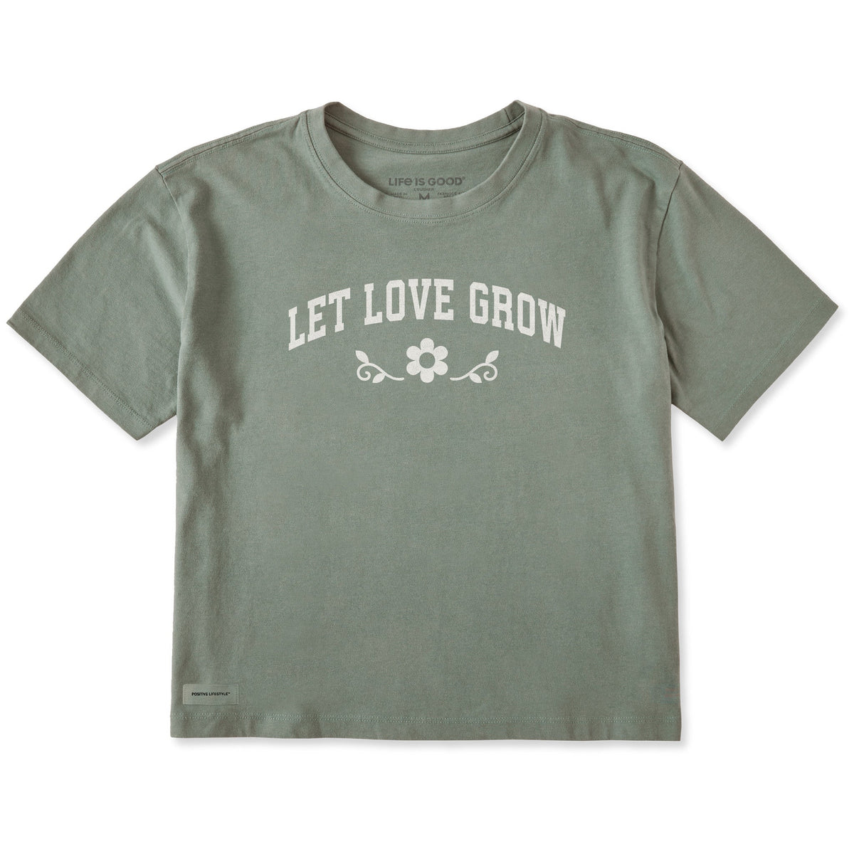 Women's Let Love Grow Arch Short Sleeve Crusher Boxy Tee