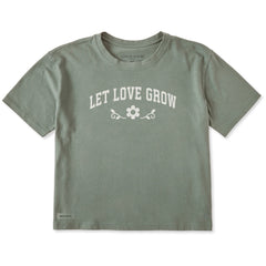 Women's Let Love Grow Arch Short Sleeve Crusher Boxy Tee