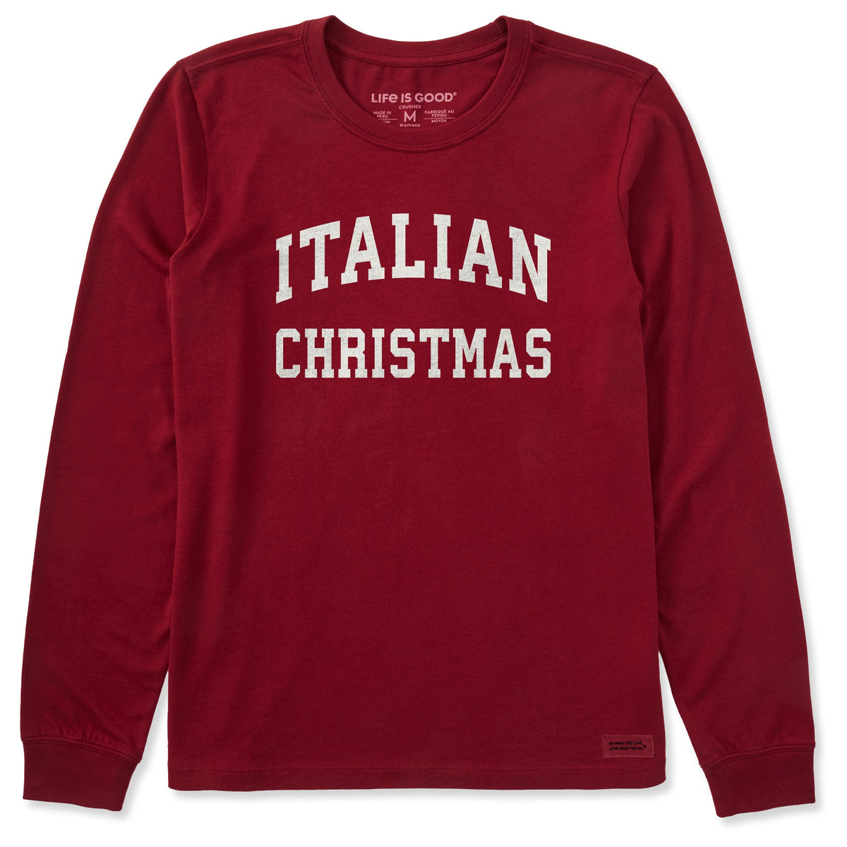 Women's Italian Christmas Arch Long Sleeve Crusher Tee