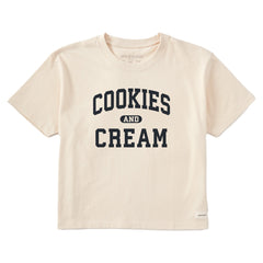 Women's Cookies and Cream Arch Short Sleeve Crusher Boxy Tee