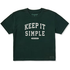 Women's Keep it Simple Arch Short Sleeve Crusher Boxy Tee