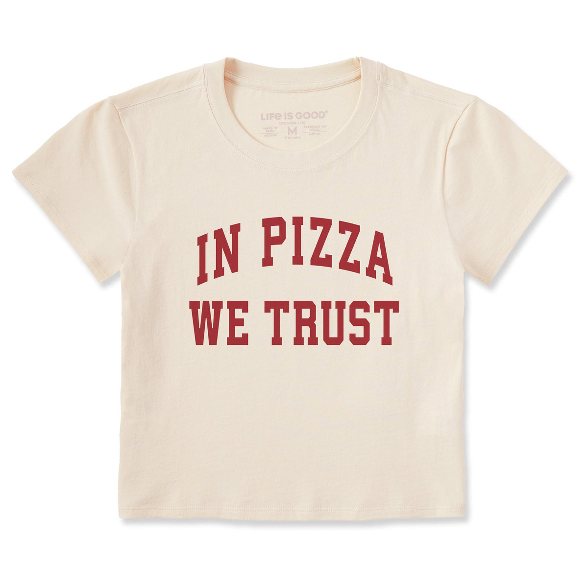 Women's In Pizza We Trust Arch Crusher-LITE Shrunken Tee