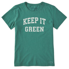 Women's Keep it Green Arch Short Sleeve Crusher Tee