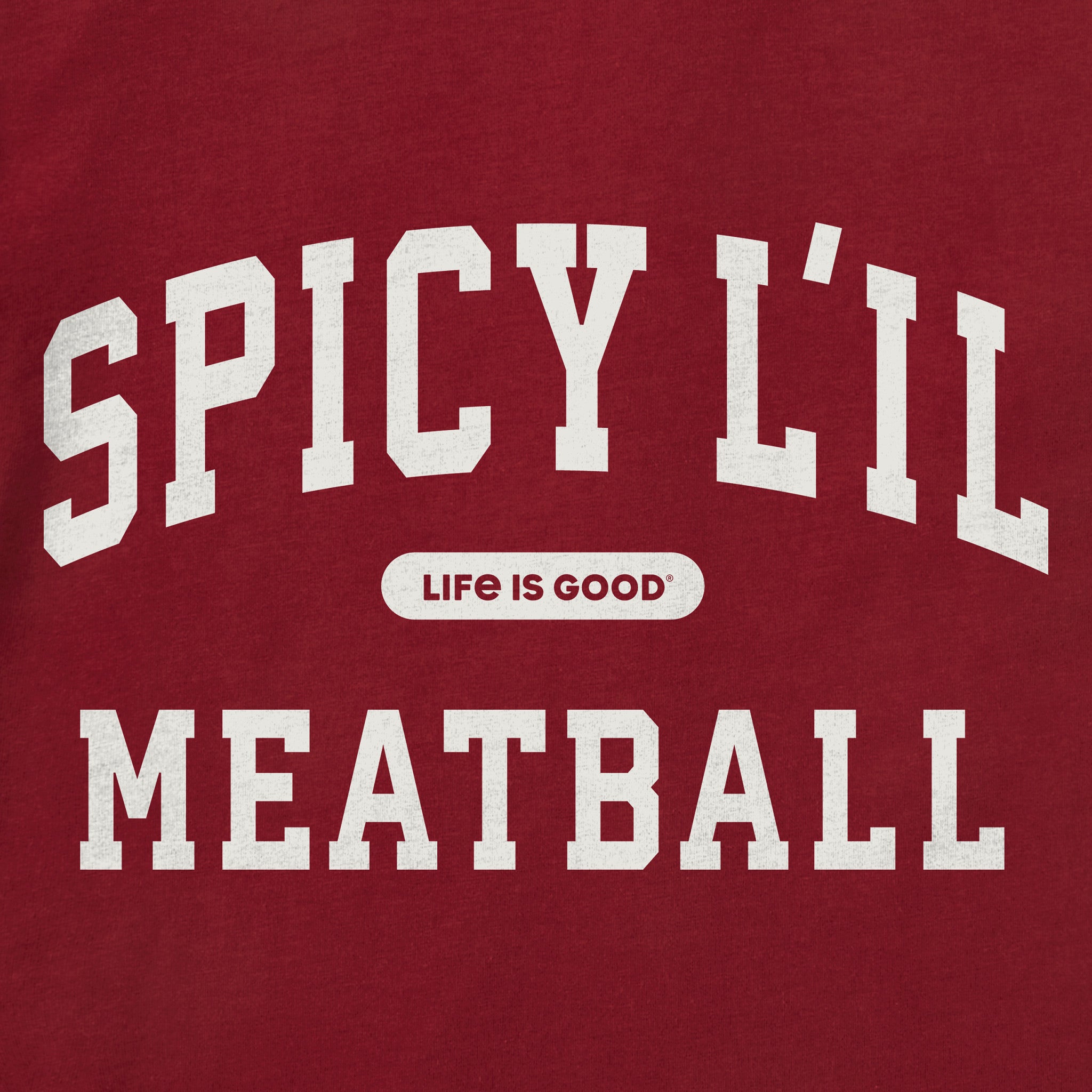 Kids Spicy L'il Meatball Arch Long Sleeve Crusher Tee