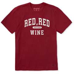 Men's Red Red Wine Arch Short Sleeve Crusher Tee