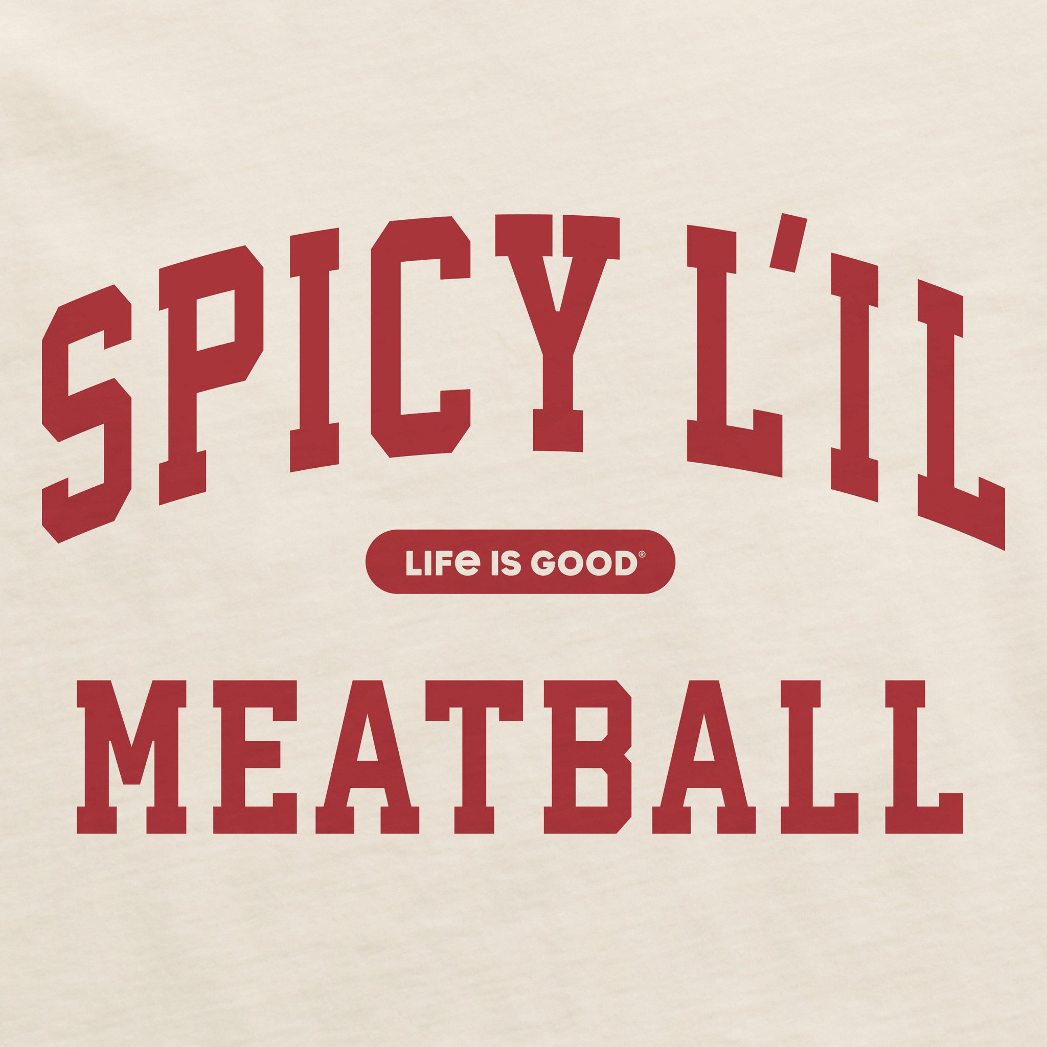 Men's Spicy L'il Meatball Arch Short Sleeve Crusher Tee