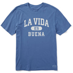 Men's La Vida Es Buena Arch Short Sleeve Crusher Tee