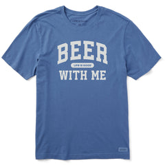 Men's Beer With Me Arch Short Sleeve Crusher Tee