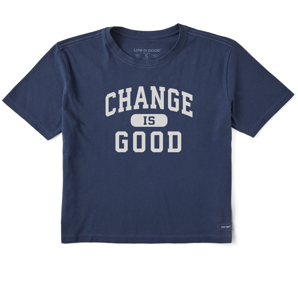 Women's Change is Good Arch Short Sleeve Crusher Boxy Tee