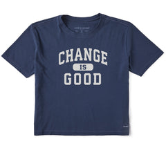 Women's Change is Good Arch Short Sleeve Crusher Boxy Tee