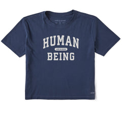 Women's A Human Being Arch Short Sleeve Crusher Boxy Tee