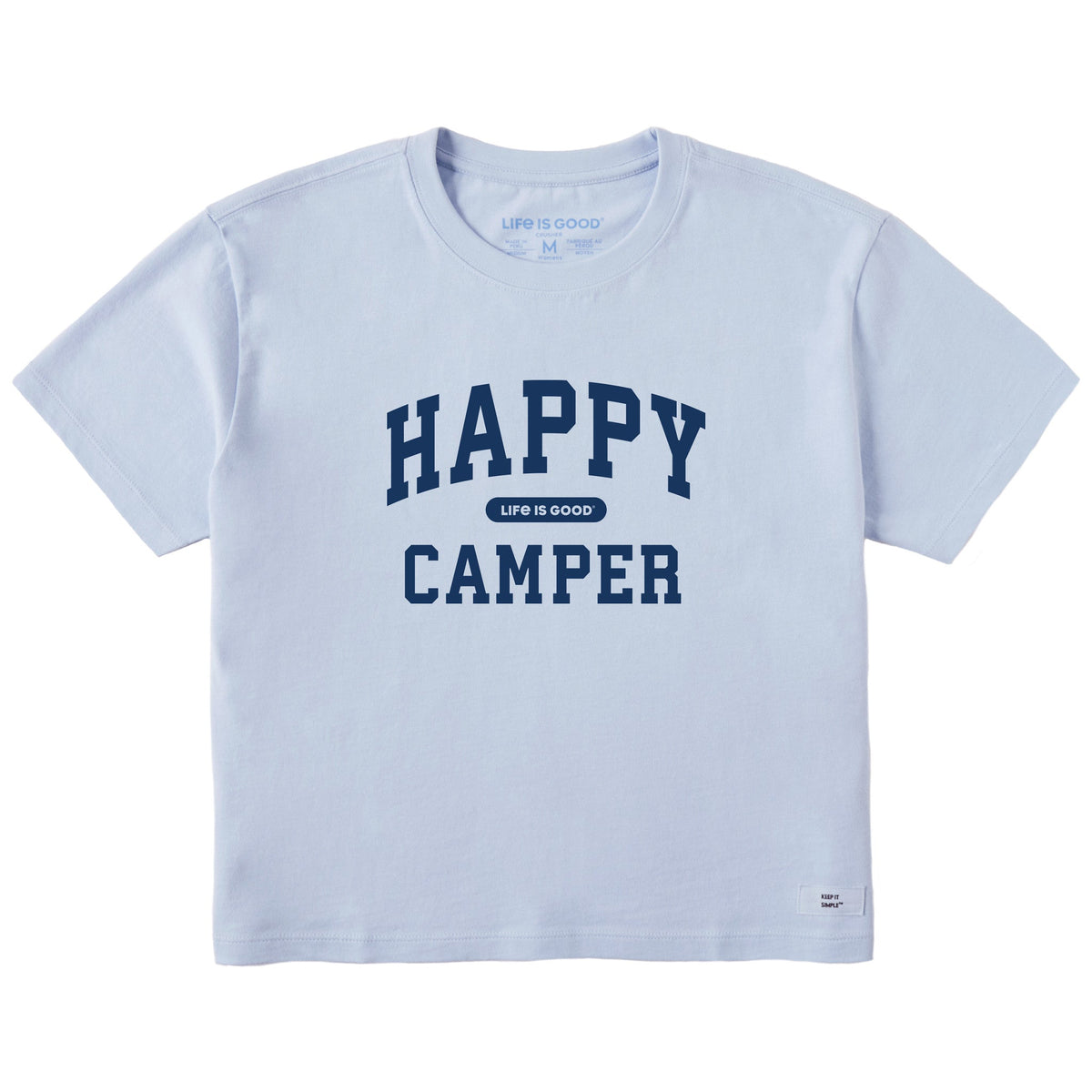 Women's Happy Camper Arch Short Sleeve Crusher Boxy Tee