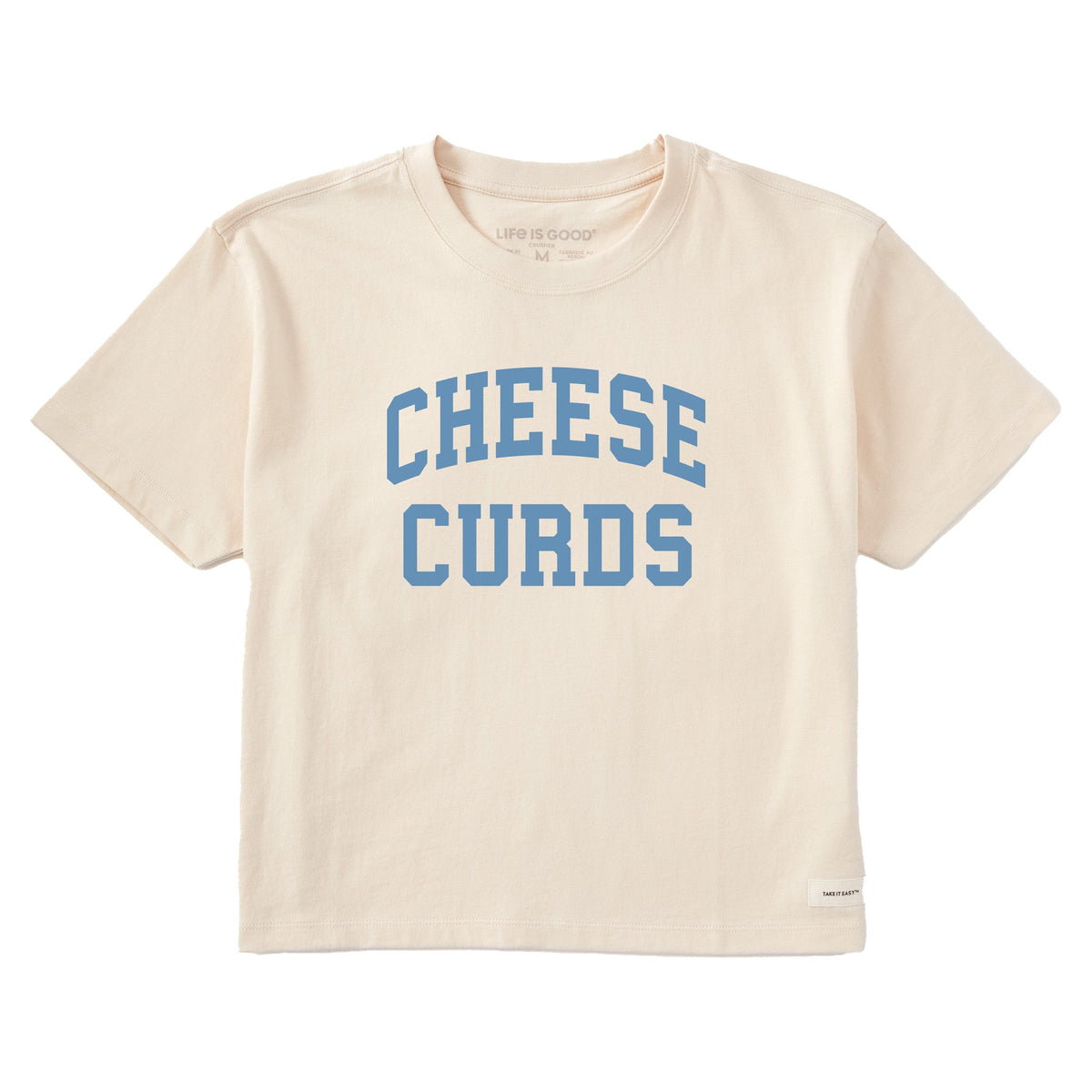 Women's Cheese Curds Arch Short Sleeve Crusher Boxy Tee