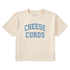 Women's Cheese Curds Arch Short Sleeve Crusher Boxy Tee