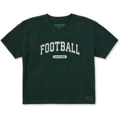 Women's Football Arch Short Sleeve Crusher Boxy Tee