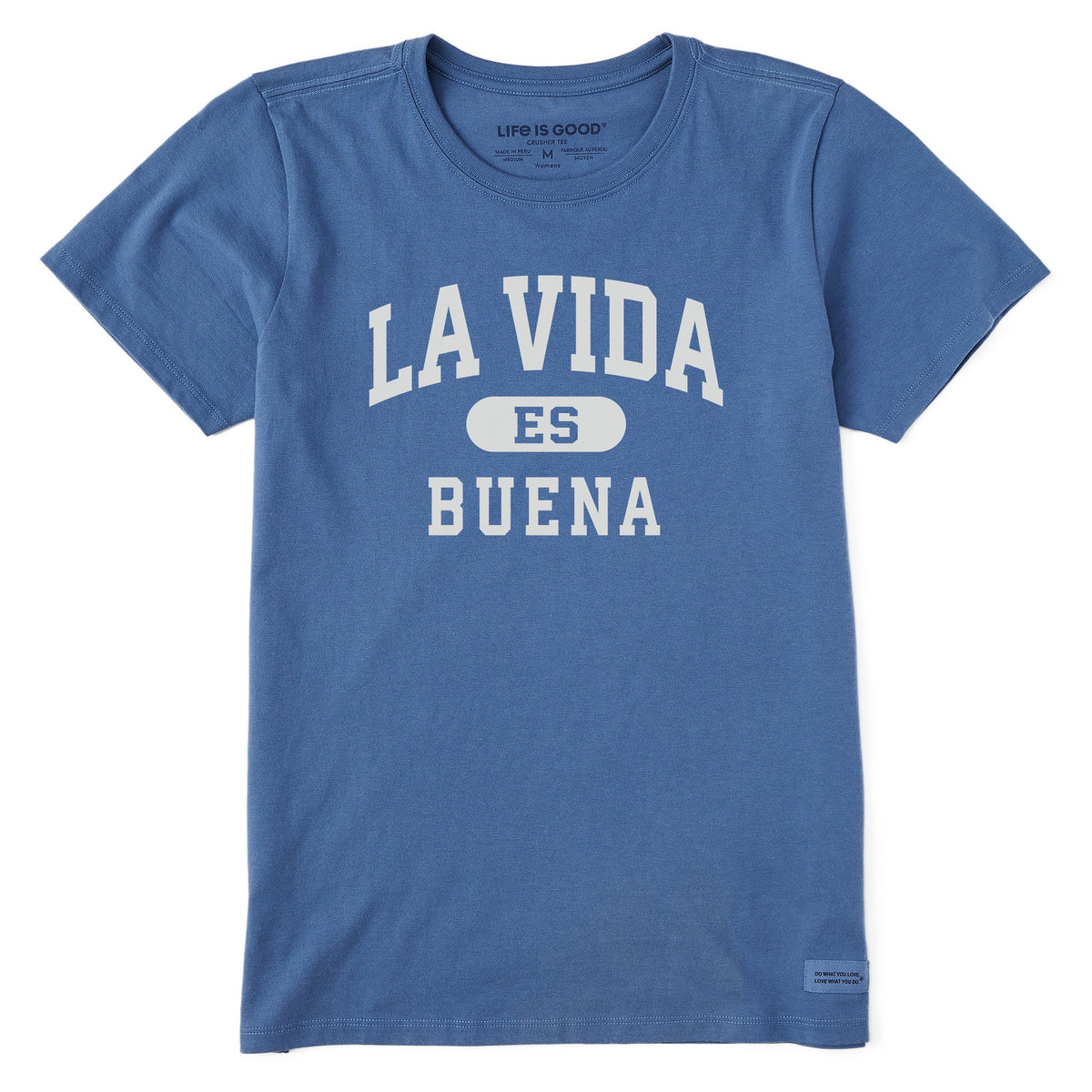 Women's La Vida Es Buena Arch Short Sleeve Crusher Tee