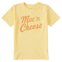 Kids Mac 'n Cheese Script Short Sleeve Crusher Tee