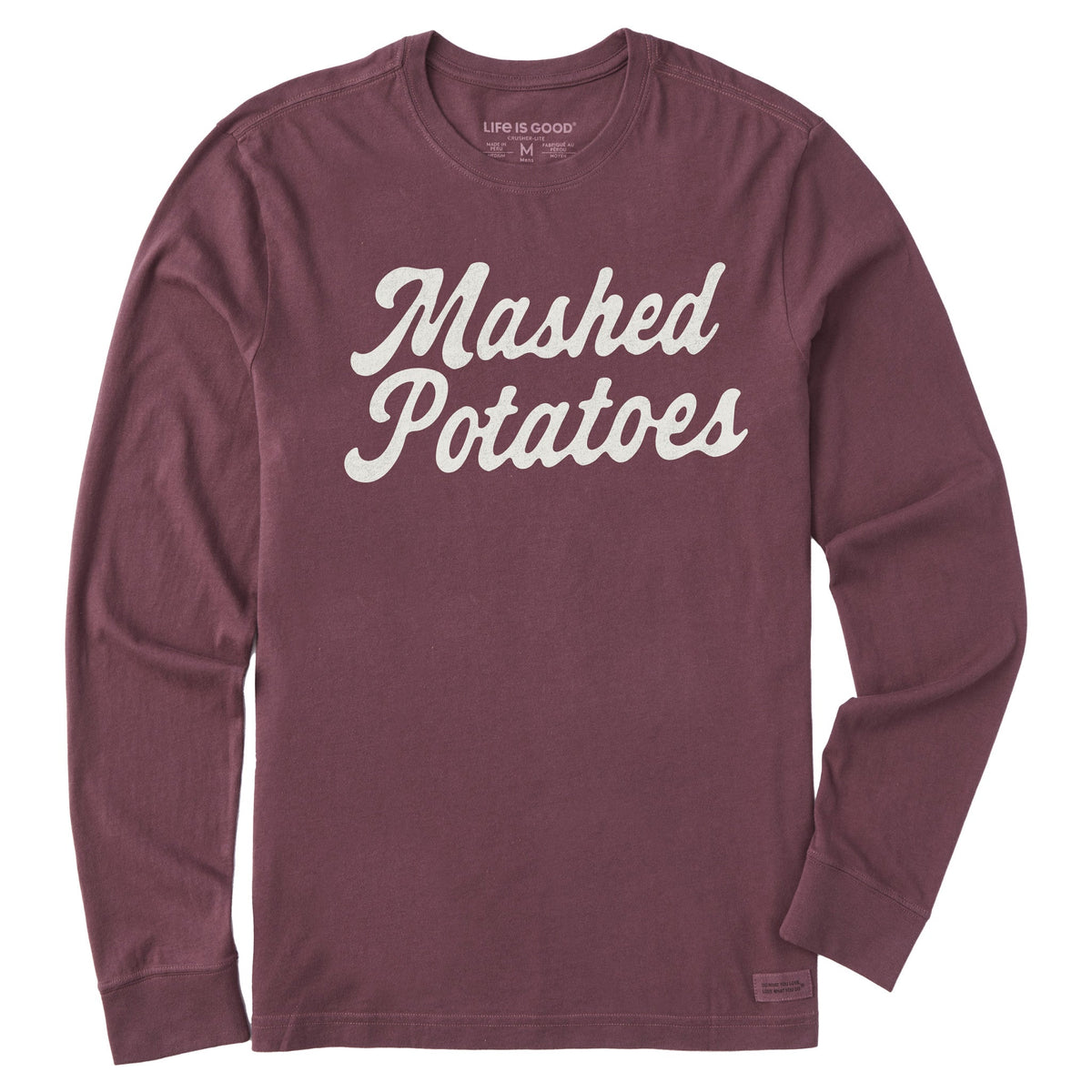 Men's Mashed Potatoes Script Long Sleeve Crusher Tee