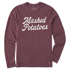 Men's Mashed Potatoes Script Long Sleeve Crusher Tee