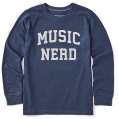 Kids Music Nerd Arch Long Sleeve Crusher Tee