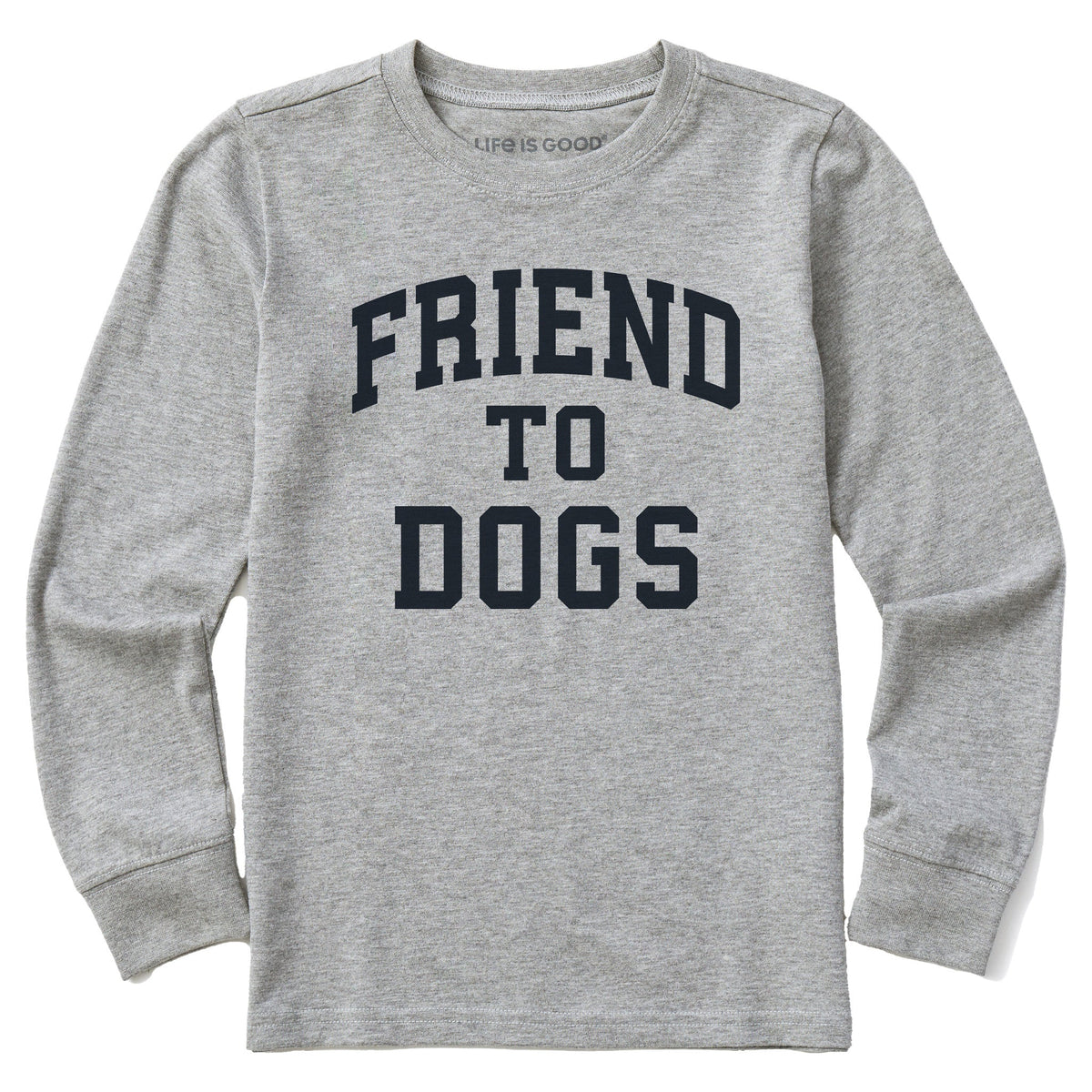 Kids Friend to Dogs Arch Long Sleeve Crusher Tee